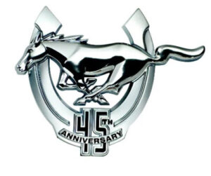 Mustang 45th anniversary badge