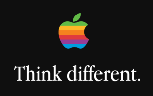 Apple Logo With Think Different Slogan