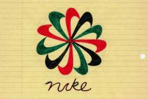Original sketch of “sunburst logo” created by Jeff Johnson