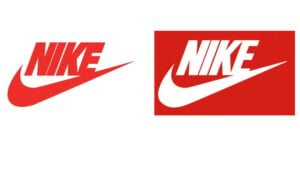 Red Nike logo of 1989