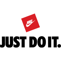 Just Do It” tagline with red Nike logo