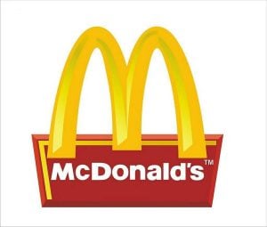 The first ’90s logo of McDonald’s, showcasing a trapezoid