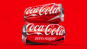 New branding on Coca-Cola Zero Sugar can 