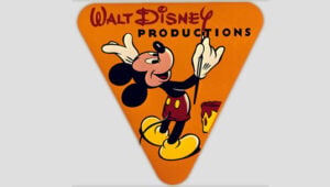 Inverted triangular Walt Disney Productions logo