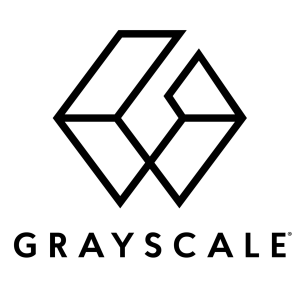 Grayscale Logo (2013 - 2023) wordmark below
