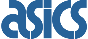 1977 First Asics Logo in cobalt blue