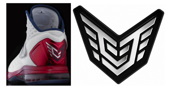 Nike CJ81 Trainer Max ‘Megatron’ logo on heel